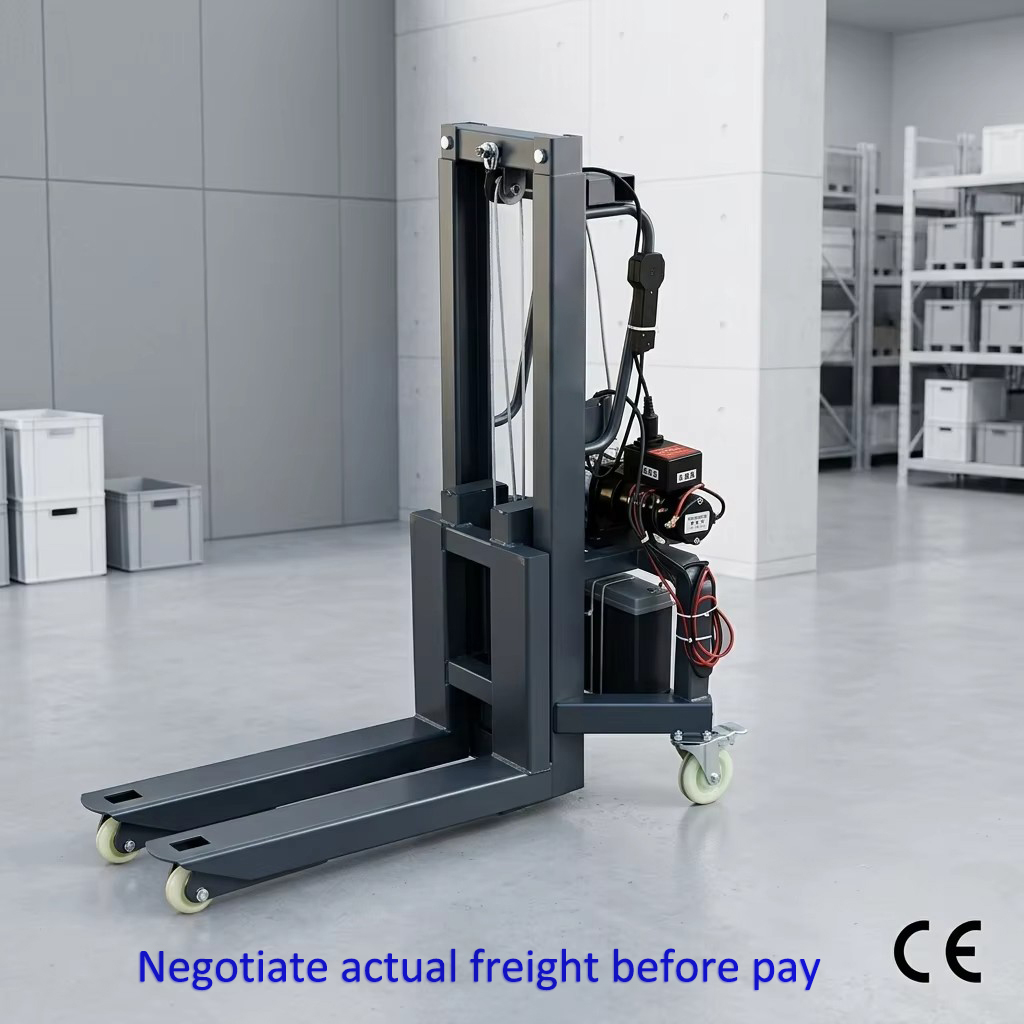 Hand Pallet Truck - Mały przenośny podnośnik elektryczny 300kg/1,6m do